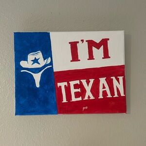 I’m TEXAN Painting 9x12 inches